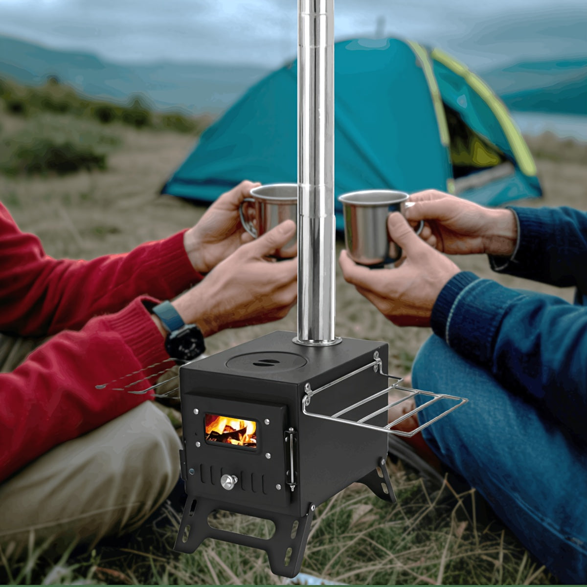 NNETM Portable Stainless Steel Camping Stove for Outdoor Cooking-4