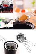 Luxury Stainless Steel 3 Size Tea Herb Strainer Set Multi-Purpose