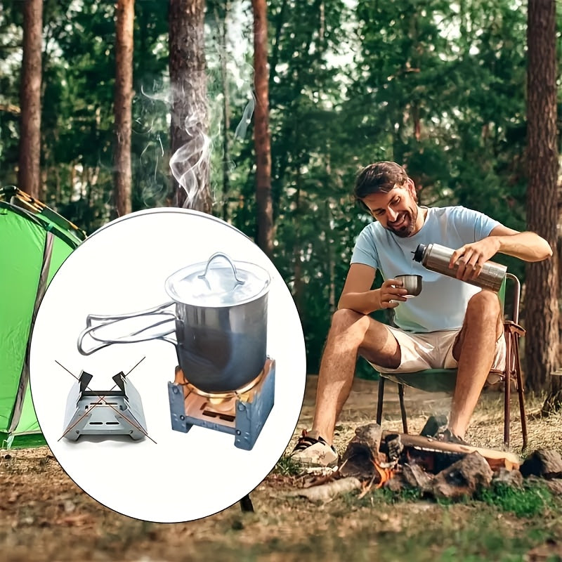 NNETM Zinc Alloy Folding Camp Stove for Outdoor Cooking (2pcs)-1