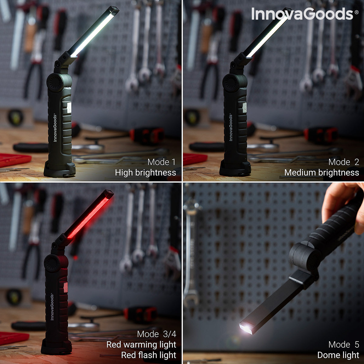 5-In-1 Rechargeable Magnetic LED Torch Litooler InnovaGoods