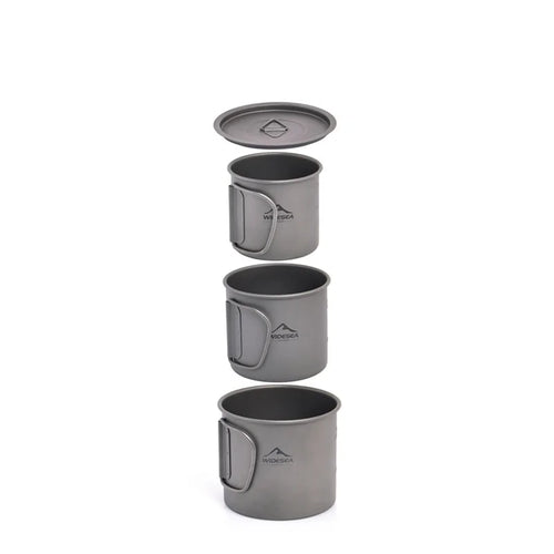 Widesea Camping Mug Titanium Cup Tourist Tableware Picnic Utensils