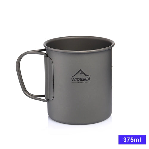 Widesea Camping Mug Titanium Cup Tourist Tableware Picnic Utensils