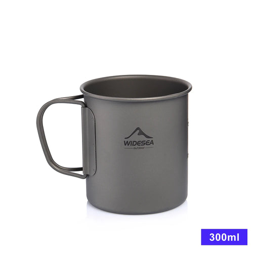 Widesea Camping Mug Titanium Cup Tourist Tableware Picnic Utensils