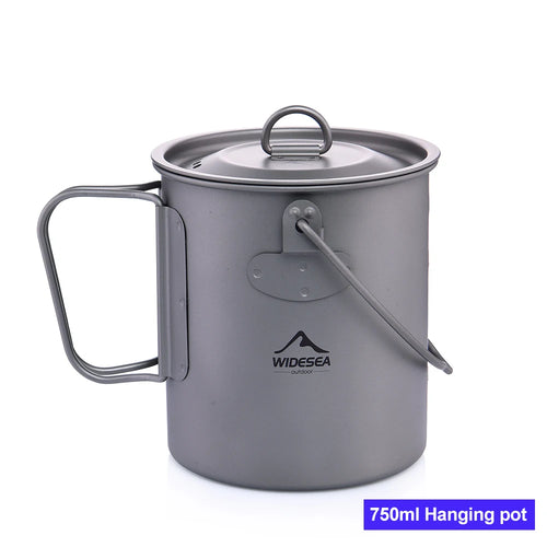 Widesea Camping Mug Titanium Cup Tourist Tableware Picnic Utensils