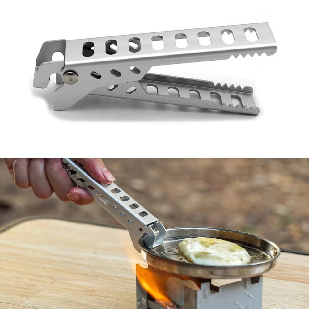 Outdoor Aluminium Anti-hot Alloy Clip Bowl Gripper Holder Portable