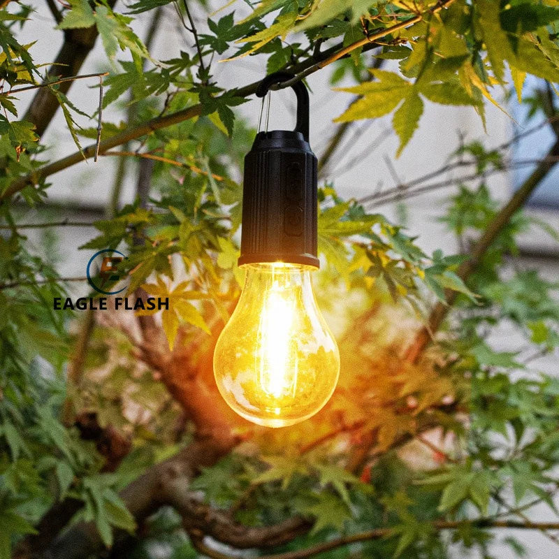 Outdoor solar camping lights, decorative light bulbs, charging hooks,