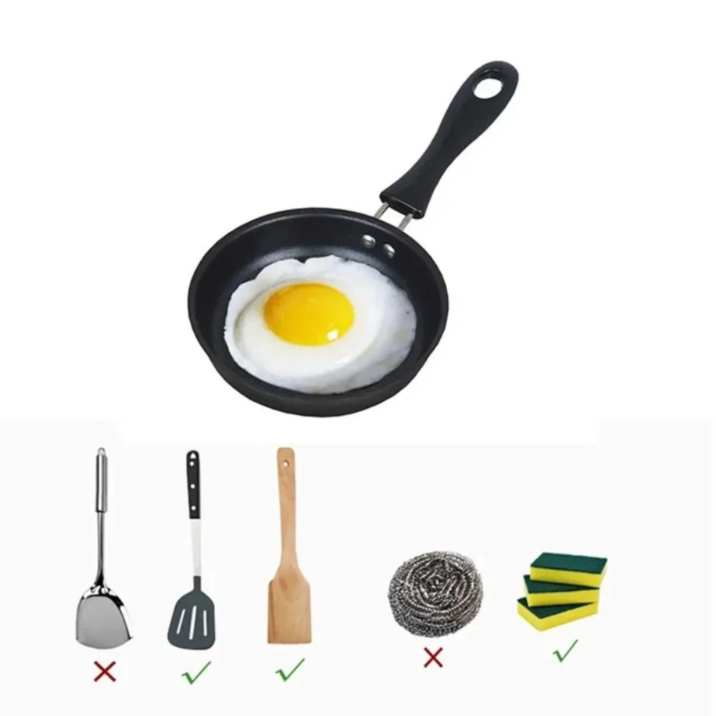 Mini Frying Pan with Handle Portable Egg Omelet Skillet Pancake Steak