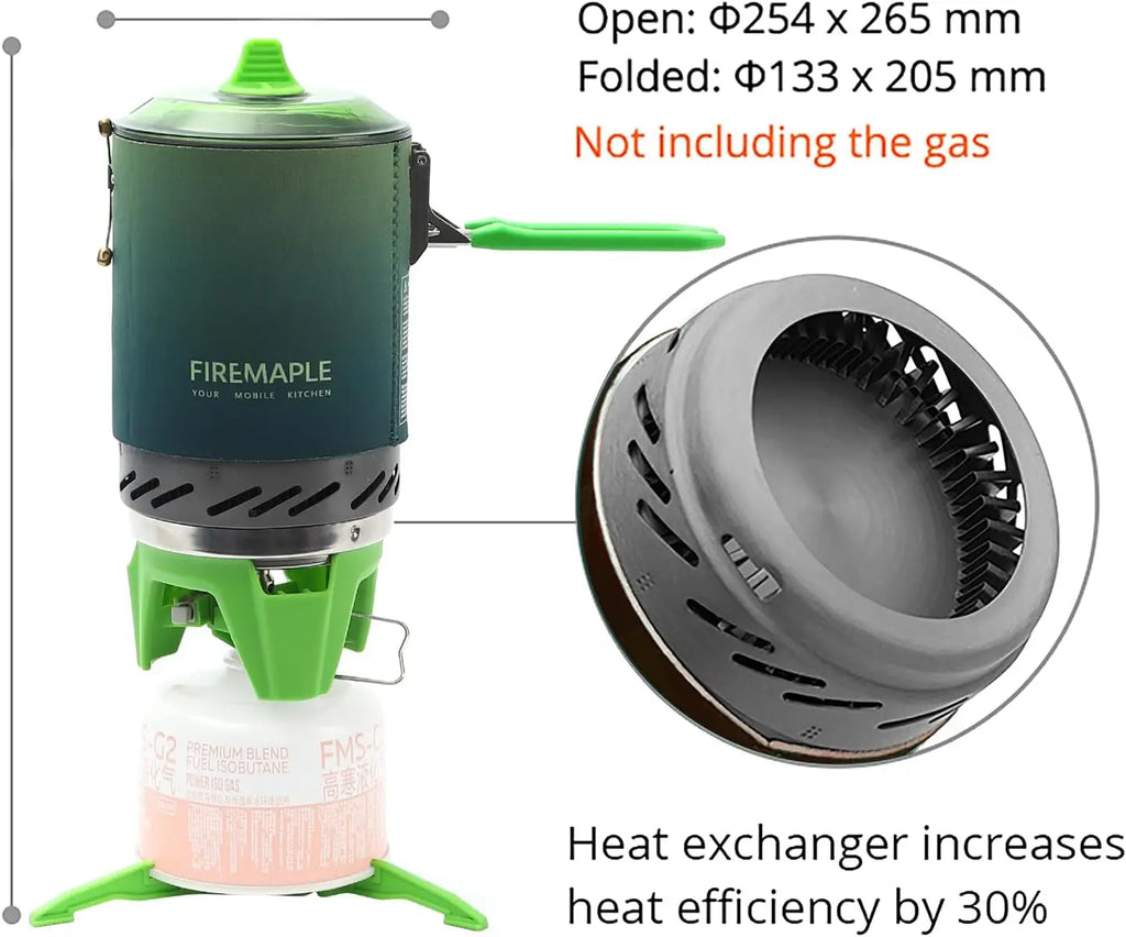 2200W Outdoor Gas Cooking System Green-2