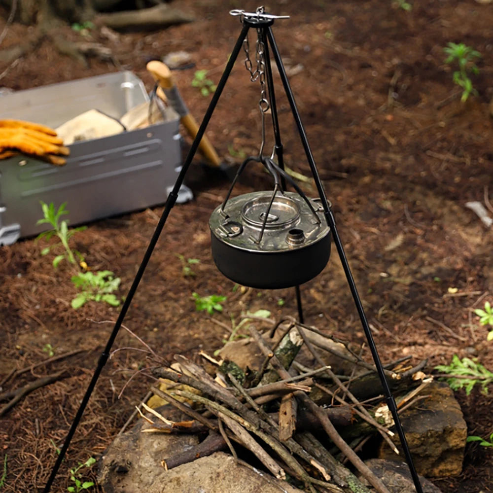 Camping Campfire Tripod for Hanging Pot Outdoor Cookware Picnic