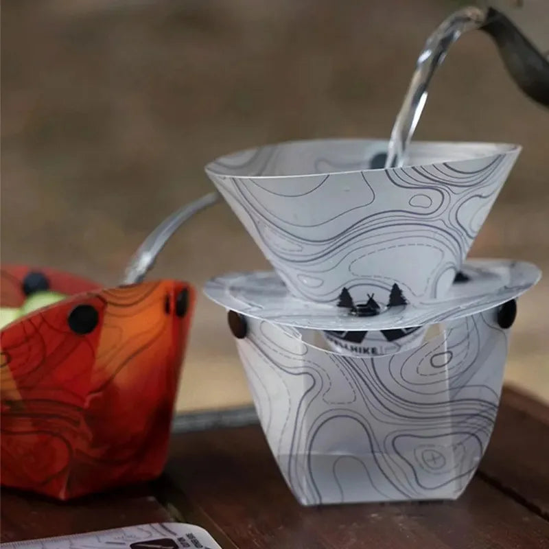 Foldable Camping Tableware Portable Bowl Dinner Plate Coffee Filter
