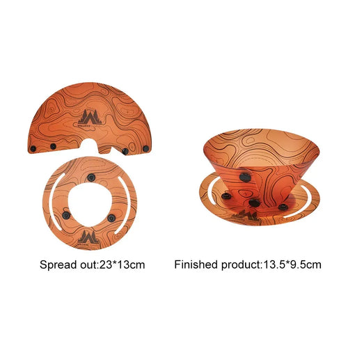 Foldable Camping Tableware Portable Bowl Dinner Plate Coffee Filter