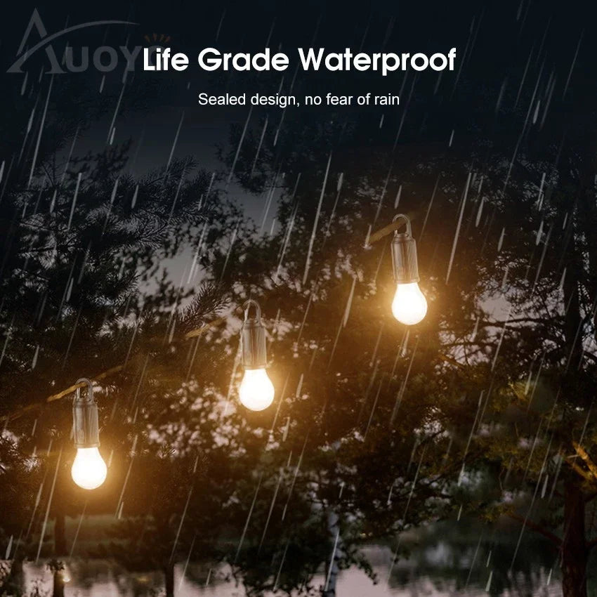 Outdoor solar camping lights, decorative light bulbs, charging hooks,