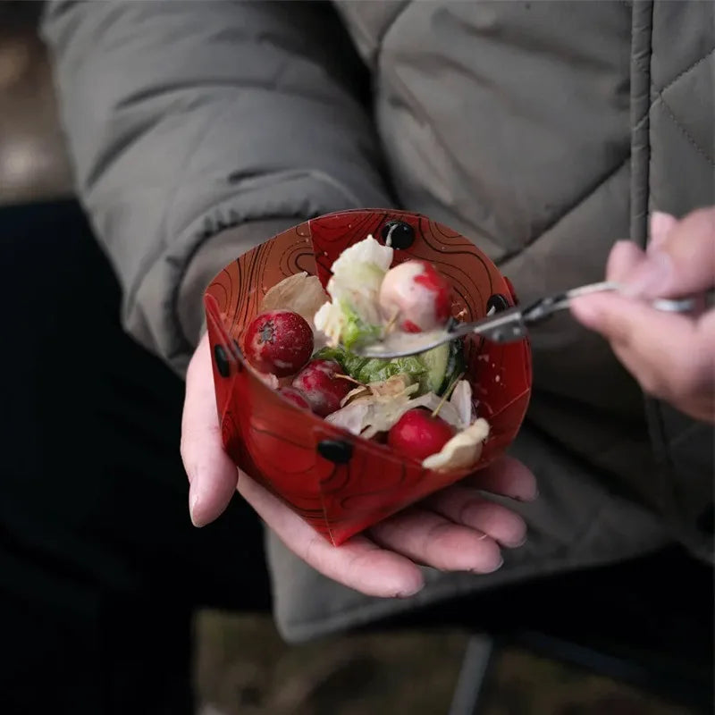 Foldable Camping Tableware Portable Bowl Dinner Plate Coffee Filter
