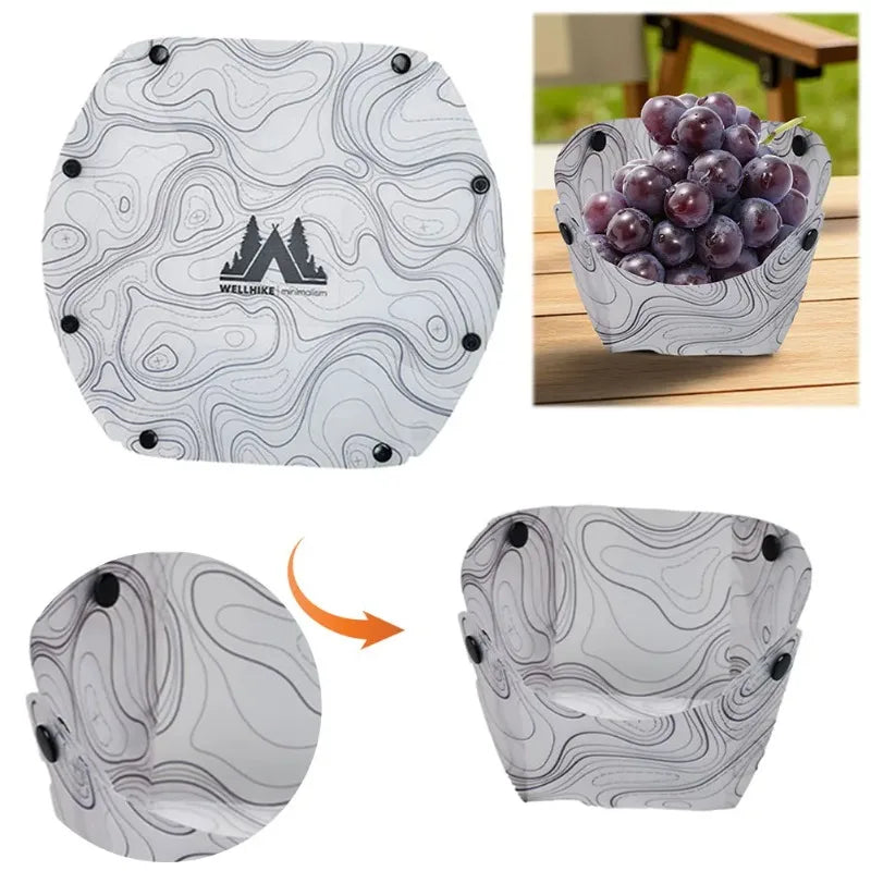Foldable Camping Tableware Portable Bowl Dinner Plate Coffee Filter