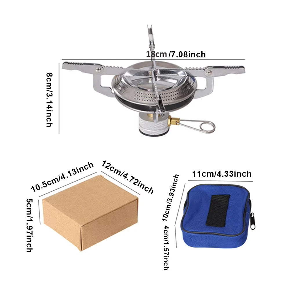 1PCS Outdoor Camping Gas Stove Mini Gas Burner with Storage Bag