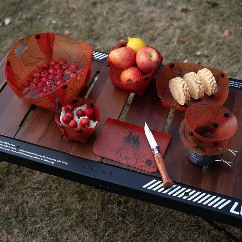 Foldable Camping Tableware Portable Bowl Dinner Plate Coffee Filter