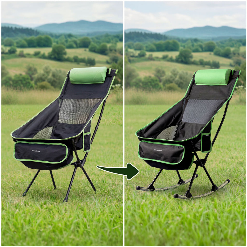 2-in-1 Folding Camping Rocking Chair with Pocket, Cushion and Carry Bag Trillow InnovaGoods
